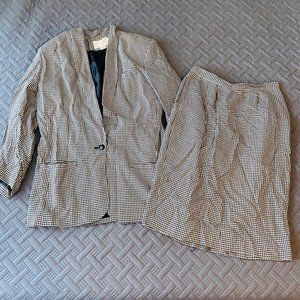 Vintage Lord & Taylor Women's Hounds Tooth Skirt S